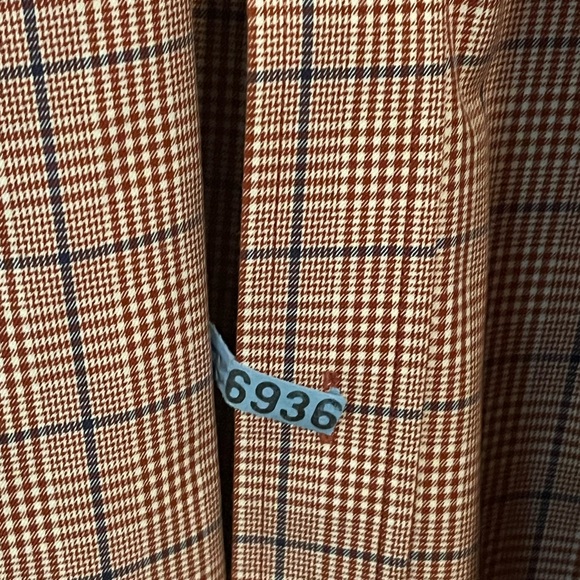 Wrangler George Strait Red Blue Check Shirt Long Sleeve Button Down Collar - Picture 7 of 10